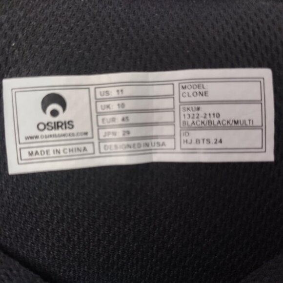 Osiris Clone Moulded Eva Contrast Mens Sneakers Black Multi US Size 11 - Picture 5 of 5